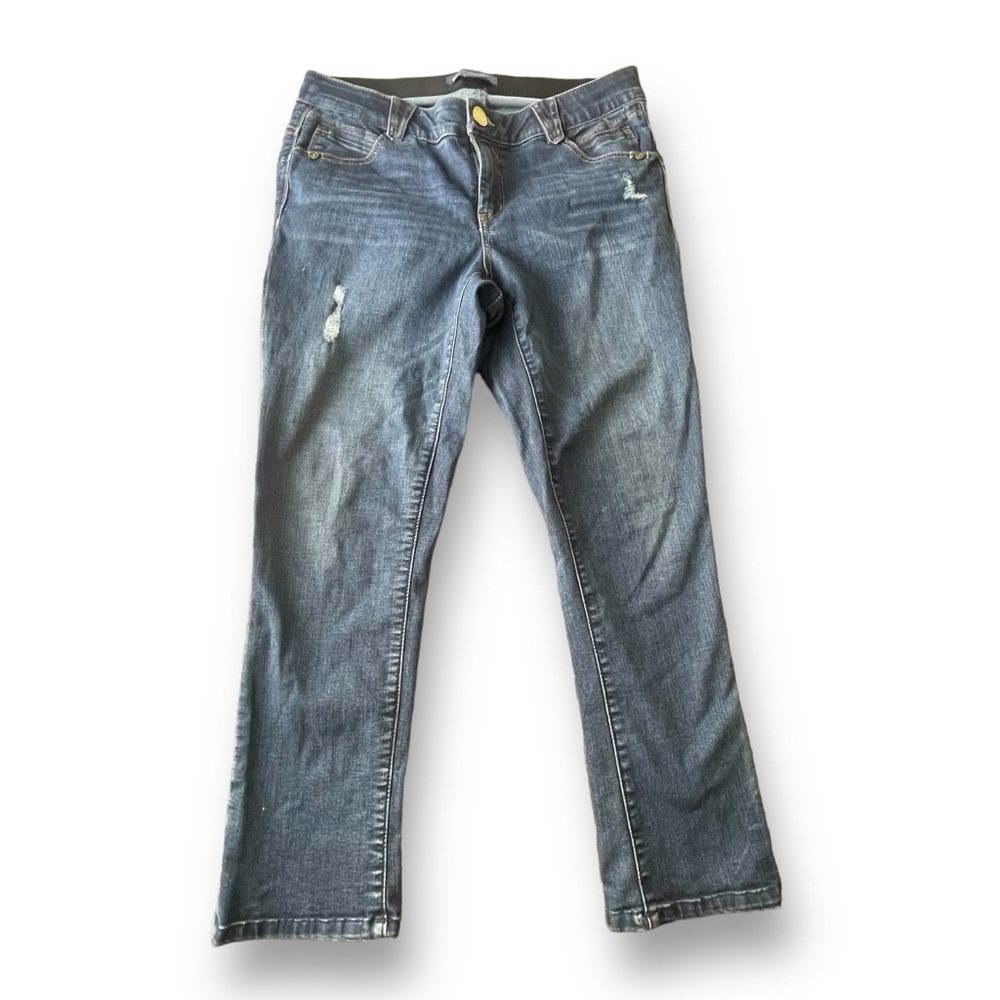 Democracy Med Wash Absolution Cropped Jeans Style wke1176cc Women's Size 14W